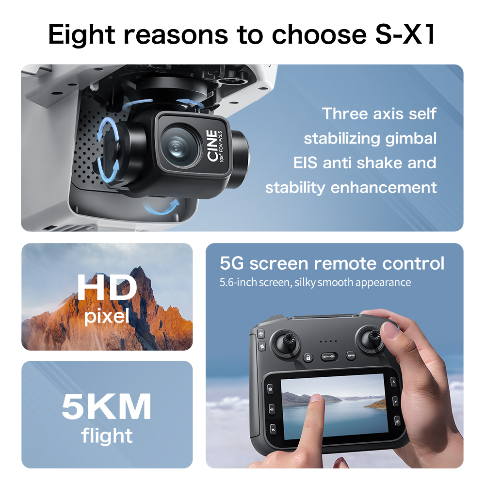 โดรนรุ่น Original S-X1 8K HD ร - Drone Camera Night Vision บทวิจารณ์และราคา